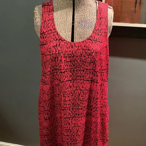 BCBGENERATION pink/blk pattern high-low tank maxi - Picture 2 of 7